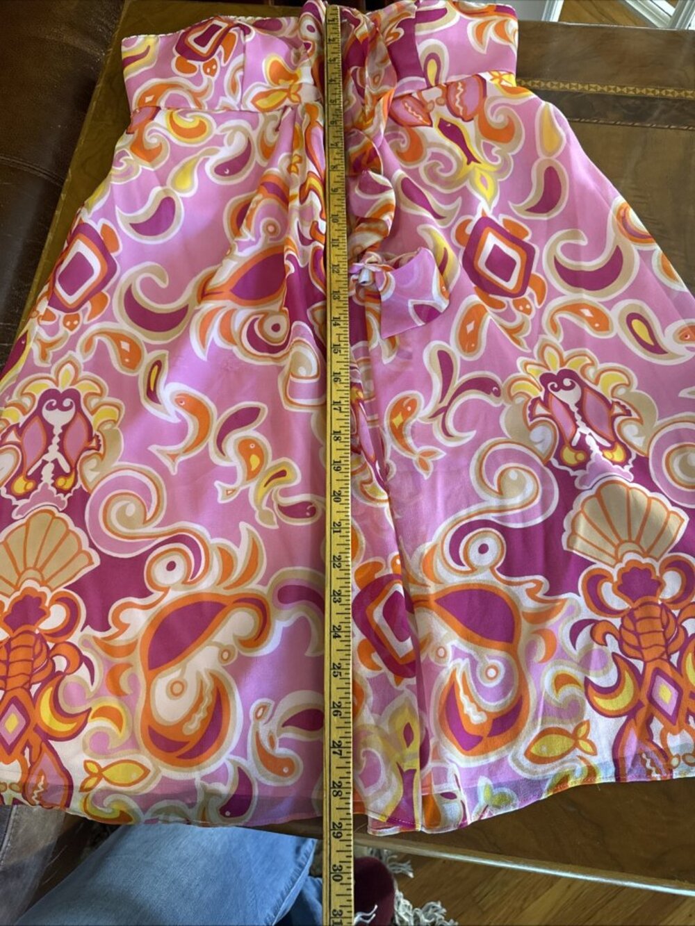Lilly Pulitzer Halter or strapless Dress Pink Chiffon Fishalicious Caroleena 6 - Picture 11 of 13